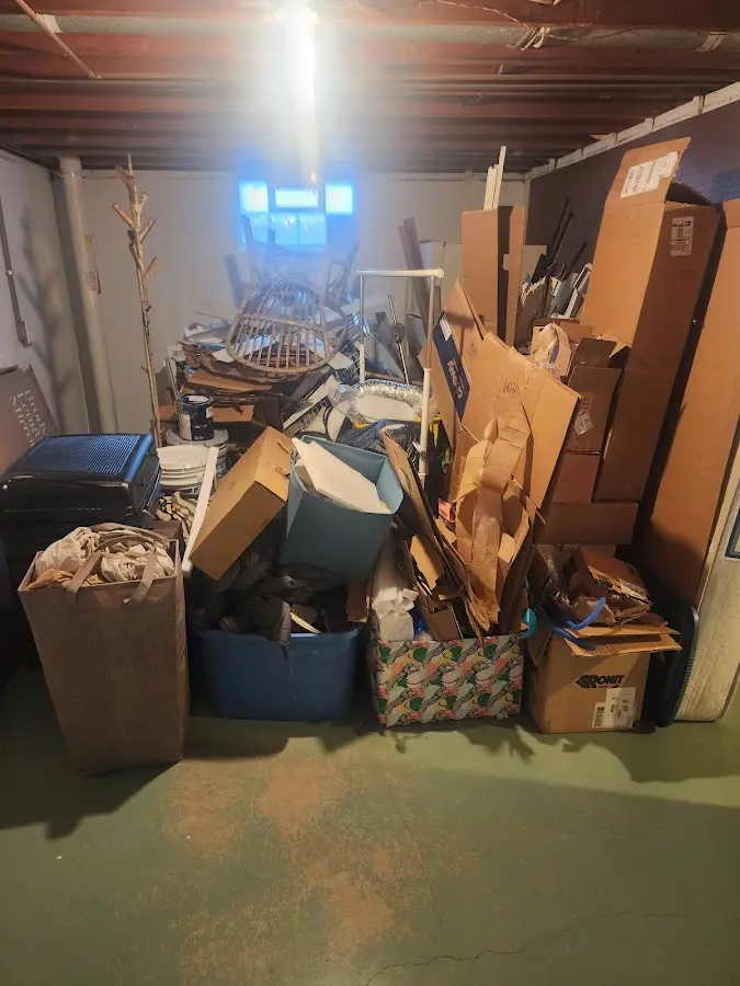 Roll-off dumpster container at job site for 20 Yard Dumpster Rental in Bushkill